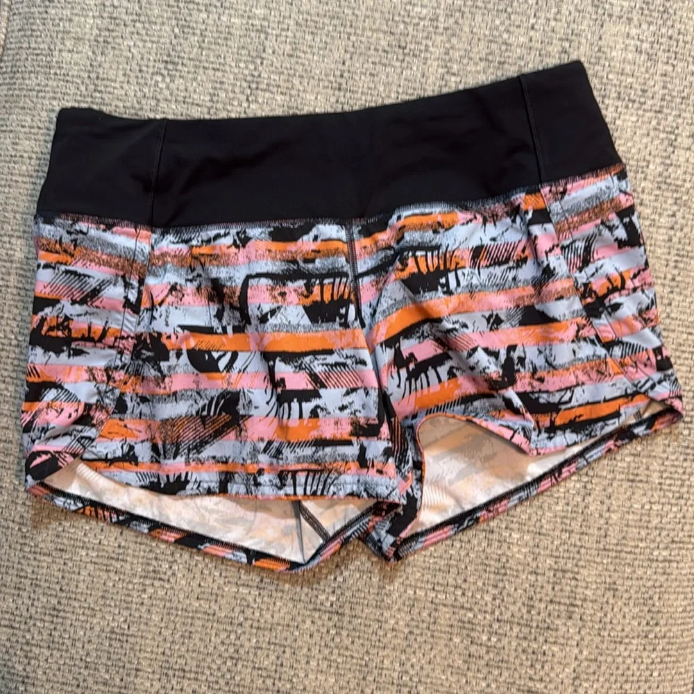 Lululemon Run Times‎ Short II 4” Inversion Multi Black size4